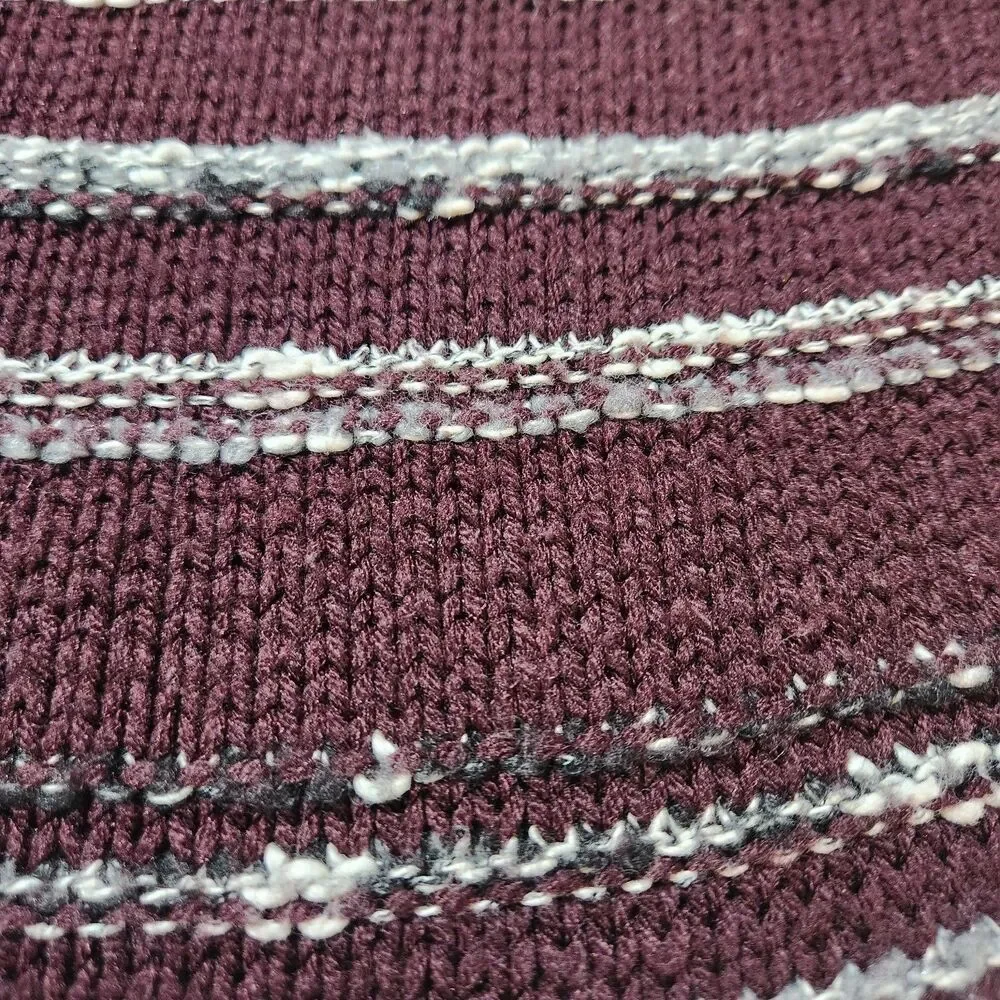 Calvin Klein Sweater Women S Acrylic Marled Burgundy Knit Pullover